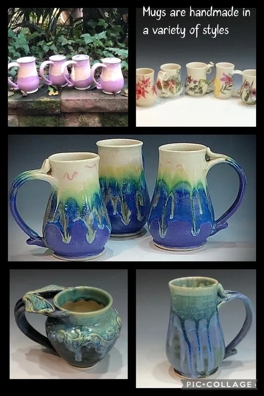 A series of photos showing different types of mugs.